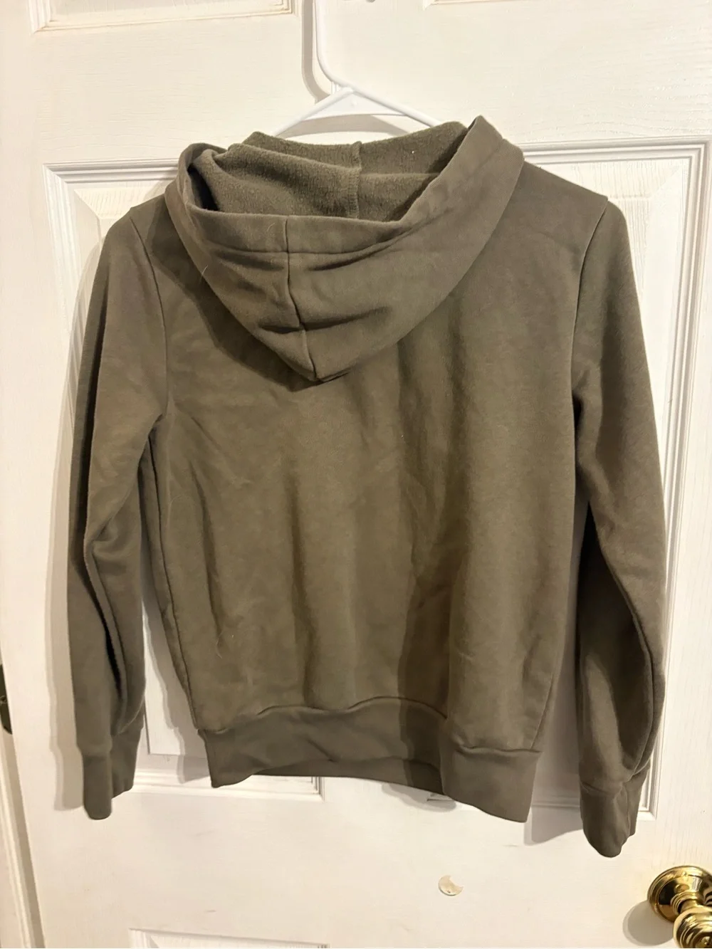adidas Kids Olive Green Hooded Sweatshirt